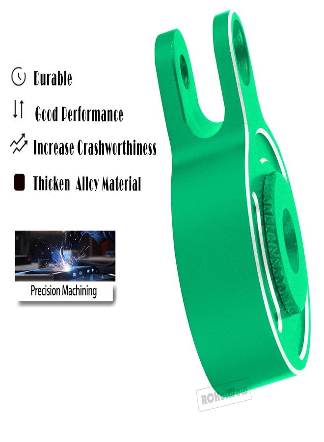 مجموعة RCHuiWow RC Servo Saver Set 25T، قطع غيار مُحسّنة لسيارات التحكم عن بُعد من طراز 1/10 Big Rock 3S BLX، وGranite/Senton 3S BLX وMega550، وKraton/Outcast 4S BLX، و1/8 Typhon 3S BLX وMega550، وAlloy fixed Link Steering Servo Saver، لون أخضر. - Image 4